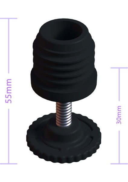 Ayarlı Vidalı Plastik Profil Rotil Ayak 32 mm