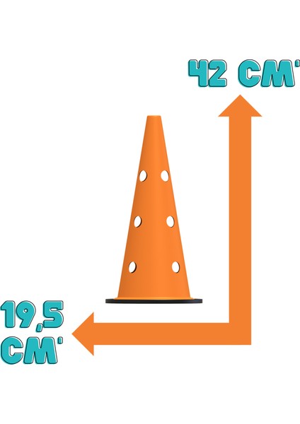 Antrenman Hunisi Idman Hunisi Parkur Hunisi Spor Hunisi Eğitim Hunisi Delikli Huni 42 cm modelleri