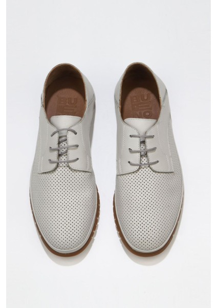 Bej Messi Deri Erkek Klasik Ayakkabı