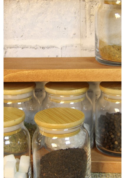 Mutfak Tezgah Üstü Ahşap Raf Baharatlık modelleri