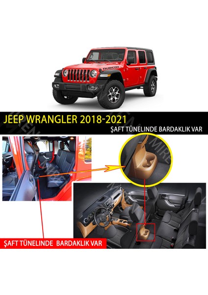 Jeep Wrangler 2018-2021 Uyumlu 5d Havuzlu Suni Deri Oto Paspas