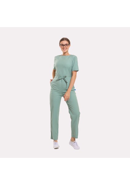 Likralı Dinamik Aster Medikal Üniforma, Spa, Estetik ve Güzellik Merkezi Tulum - Kadın, Mint Yeşil