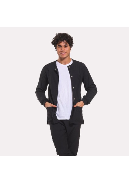 Likralı Dinamik Doktor, Hemşire Ceket - Erkek, Siyah modelleri