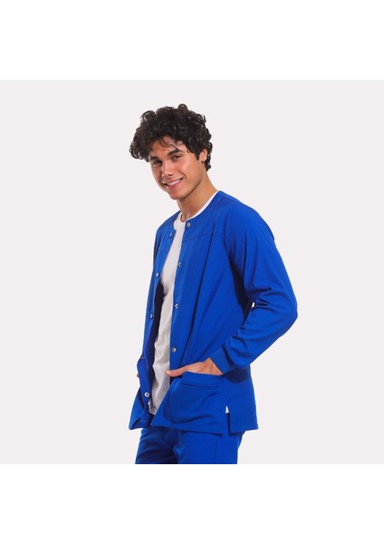 Likralı Dinamik Doktor, Hemşire Ceket - Erkek, Royal Mavi fiyatları