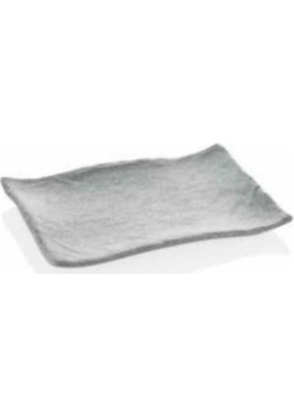 30034.GG - Terra Gri Granit Efektli 2'li Dikdörtgen Servis Tabağı 34,1x23,6 cm, Thermoset Melamin