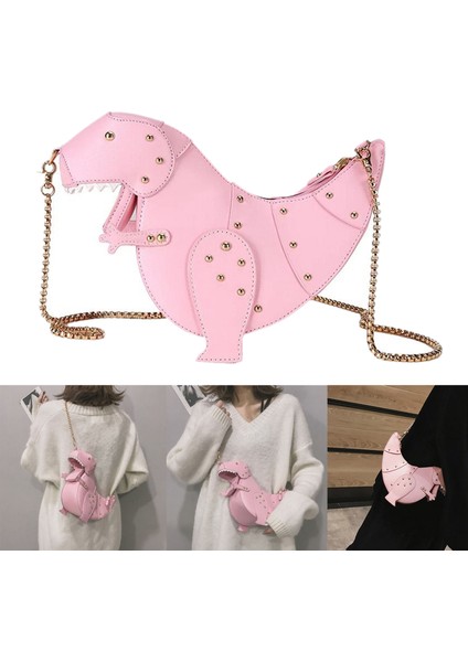 Kadınlar Karikatür Omuz Çantası Chic Zincir Kayışı Crossbody Çanta Çanta Hediye Pembe (Yurt Dışından) fırsatları