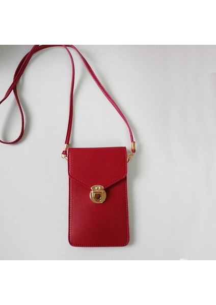 Kadınlar Crossbody Omuz Çantası Dokunmatik Ekran Telefon Çanta Cüzdan Kılıf Kırmızı (Yurt Dışından) fırsatları