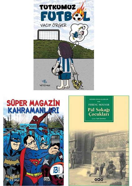 Tutkumuz Futbol - Süper Magazin Kahramanları - Pal Sokağı Çocukları 3 Kitap Set