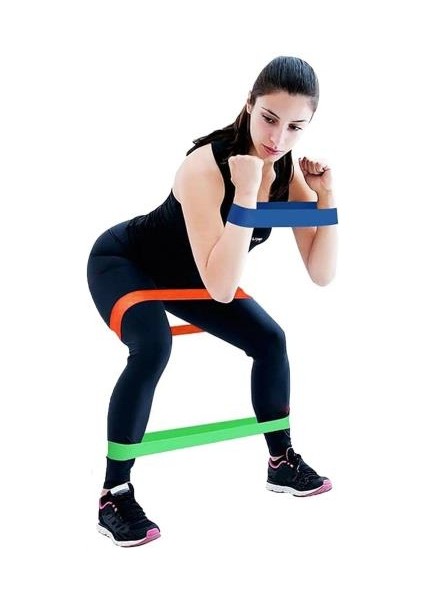 Pilates Squat Aerobik Direnç Lastiği 5 Li Paket