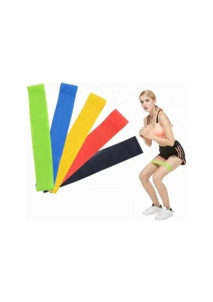 Pilates Squat Aerobik Direnç Lastiği 5 Li Paket fiyatları