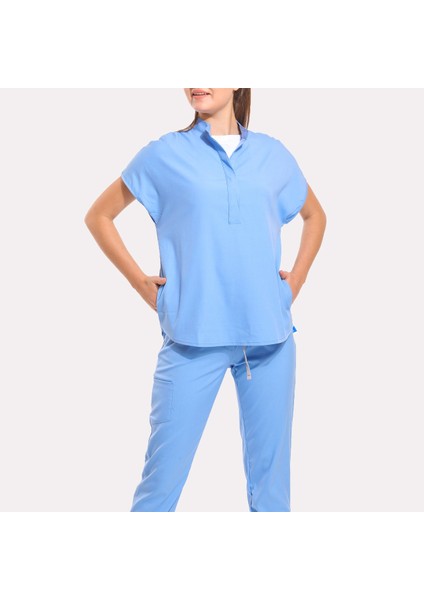 Likralı Dinamik Sanem Doktor, Hemşire Forma Takım - Kadın, Açık Mavi fiyatları