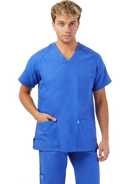 Koton Serisi Erkek Saks Mavi Basic Doktor, Hemşire Forma Takım