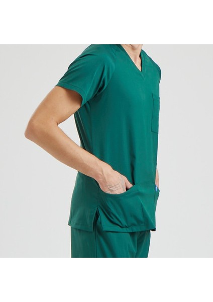 Likralı Dinamik Basic Doktor, Hemşire Forması – Erkek, Yeşil modelleri