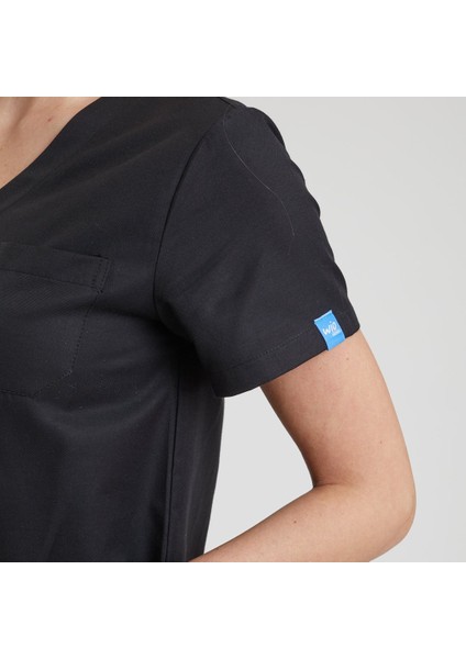 Likralı Dinamik Basic Doktor, Hemşire Forması – Kadın, Siyah fırsatları