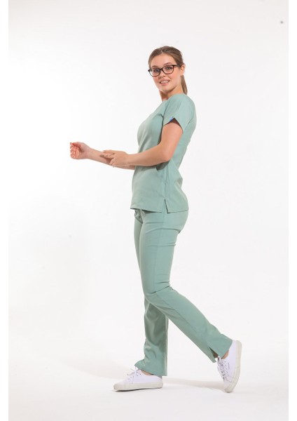 Likralı Dinamik Freesıa Doktor, Hemşire Forma Takım - Kadın, Açık Mavi modelleri