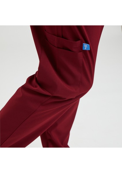 Likralı Dinamik Basic Doktor, Hemşire Forması – Erkek, Bordo fırsatları