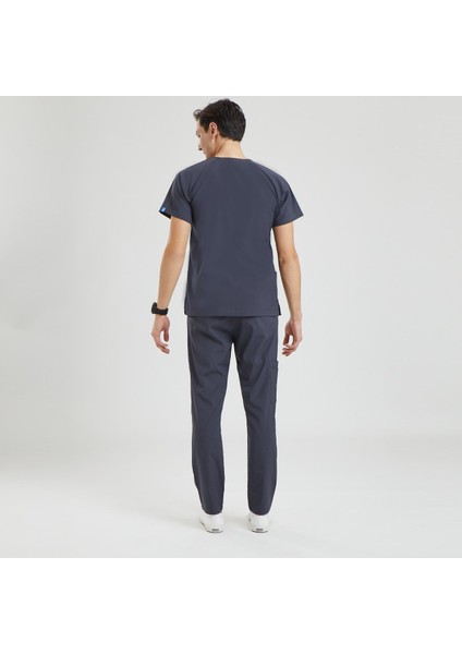 Likralı Dinamik Basic Doktor, Hemşire Forması – Erkek, Koyu Gri fiyatları