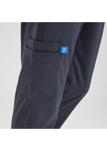 Likralı Dinamik Basic Doktor, Hemşire Forması – Erkek, Koyu Gri modelleri