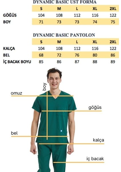 Likralı Dinamik Basic Doktor, Hemşire Forması – Erkek, Royal Mavi indirimleri