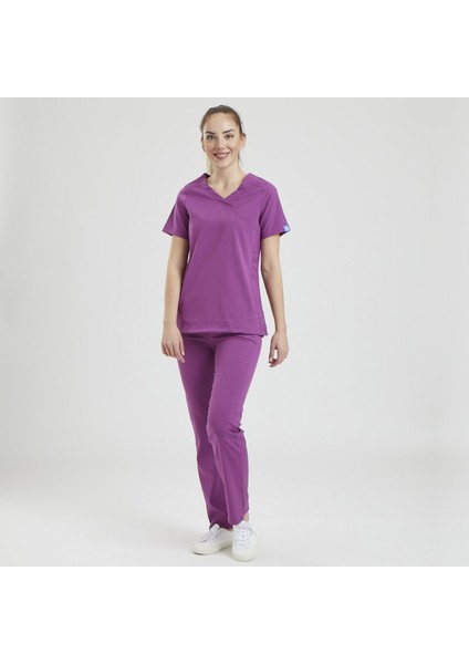 Likralı Dinamik Clower Doktor, Hemşire Forma Takım - Kadın, Pembe fiyatları