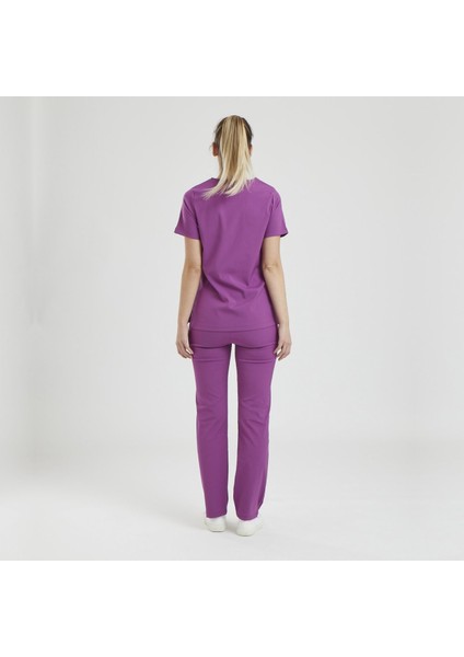 Likralı Dinamik Clower Doktor, Hemşire Forma Takım - Kadın, Pembe modelleri