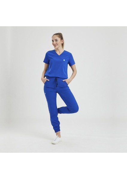 Lıkralı Dinamik Jogger Doktor, Hemşire Forma Takım - Kadın, Royal Mavi fiyatları