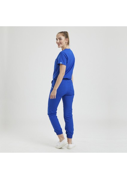 Lıkralı Dinamik Jogger Doktor, Hemşire Forma Takım - Kadın, Royal Mavi modelleri
