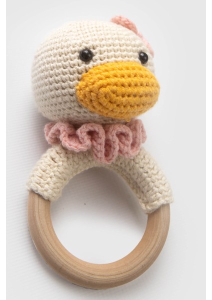 Amigurumi Krem Ördek Çıngırak