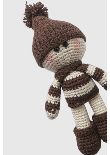 Amigurumi Kahverengi Oyuncak Bebek