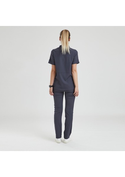 Likralı Dinamik Crocus Doktor, Hemşire Forması – Kadın, Koyu Gri modelleri