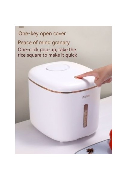 10KG Dönen Tahıl Depolama Kutusu - Beyaz (Yurt Dışından) fiyatları