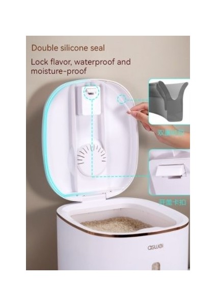 10KG Dönen Tahıl Depolama Kutusu - Beyaz (Yurt Dışından) modelleri