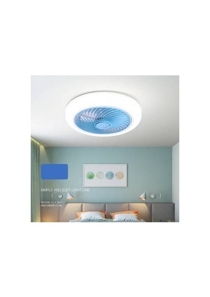 Fanlı Ev Tavan Lambası, Ultra-Ince Fan Lambası, Nordic Modern Basit Lamba, 220 V 2.4g Promise (Yurt Dışından)
