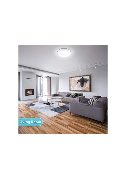 Lambalar Banyo Led Tavan Işık Elfel Tavan Işık Uydurma IP54 Su Geçirmez 24 W 2200LM 5000K Doğal (Yurt Dışından)