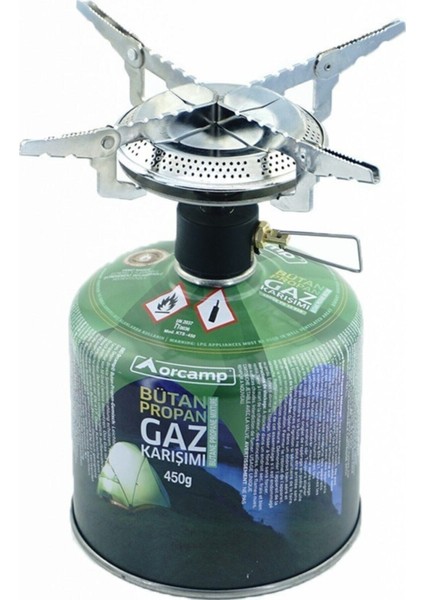 Kamp Gaz Kartuşu Siboplu Ocak Set Orgaz 450 gr - KTS450 + K502