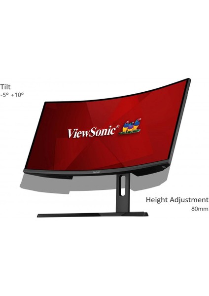 VX3418-2KPC-MHD 34" 144Hz 1ms (HDMI+DP) Freesync Curved LED Monitör + Woodpad 10 Grafik Tablet