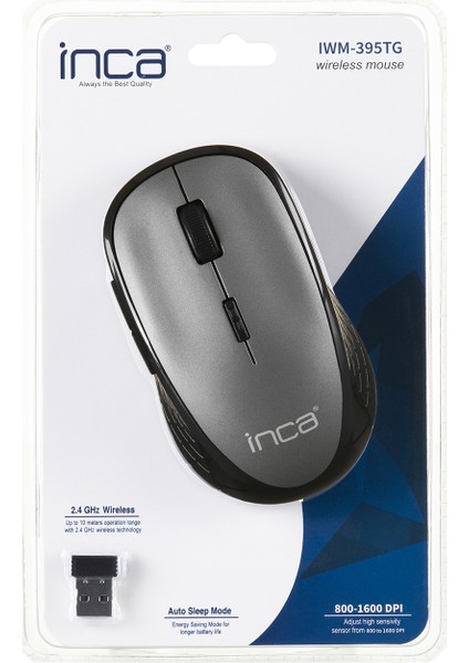 IWM-395TG 1600DPI Gri Wireless Mouse