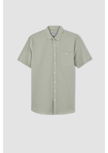 Regular Fit Polo Yaka Kısa Kollu %100 Pamuk Gömlek M9432AZ22SP