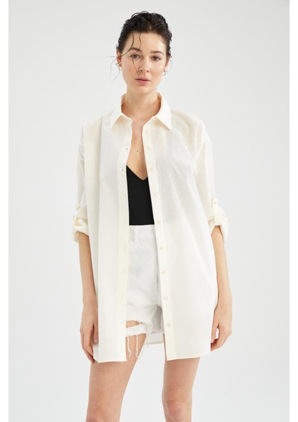 Fall in Love Regular Fit Pamuklu Plaj Kıyafeti W8241AZ22SM