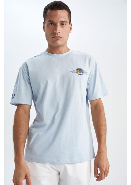 Fit NBA Golden State Warriors Boxy Fit %100 Pamuk Tişört Y3000AZ22HS