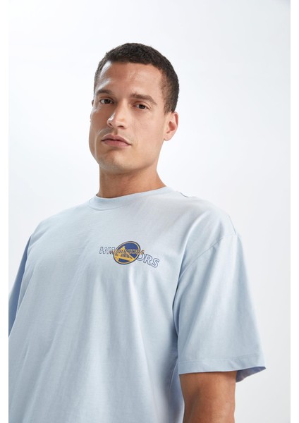 Fit NBA Golden State Warriors Boxy Fit %100 Pamuk Tişört Y3000AZ22HS