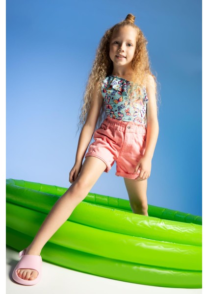 Kız Çocuk Desenli Esnek Dokulu Mayo W9298A622SM fiyatları