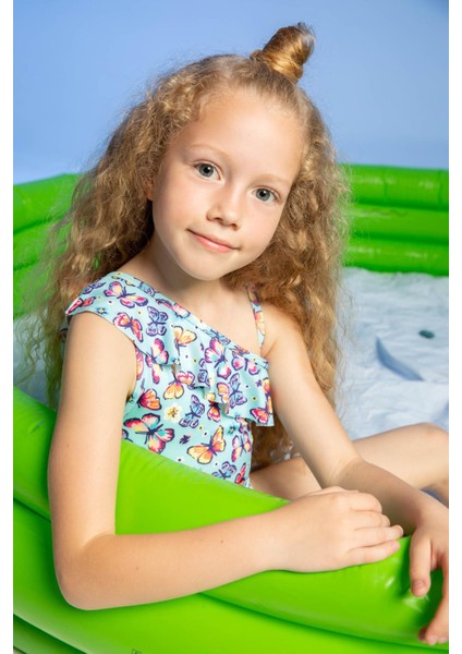 Kız Çocuk Desenli Esnek Dokulu Mayo W9298A622SM modelleri