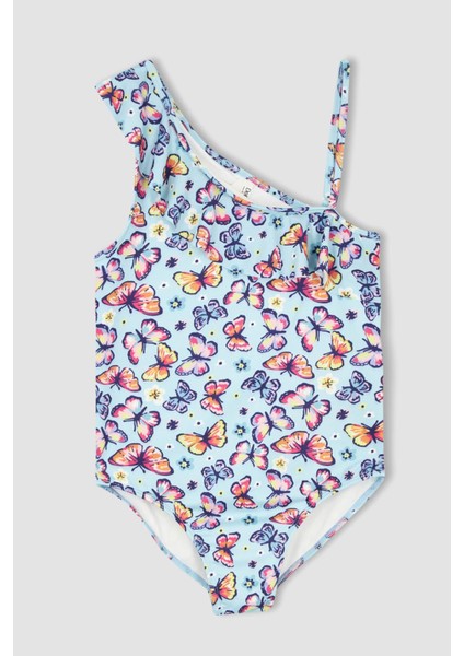 Kız Çocuk Desenli Esnek Dokulu Mayo W9298A622SM fırsatları