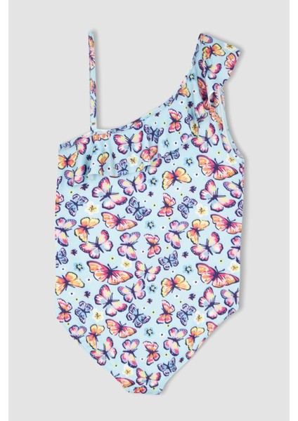 Kız Çocuk Desenli Esnek Dokulu Mayo W9298A622SM