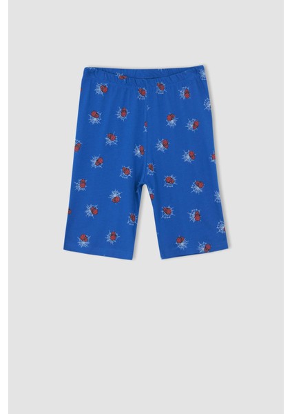 Erkek Çocuk Spiderman Pamuklu Kısa Kollu Şort Pijama Takım X5083A622SM