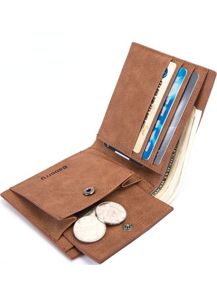 Erkek Cüzdanları Madeni Para Çantalı Erkek Cüzdanı Fermuarlı Küçük Mini Cüzdan (Yurt Dışından)