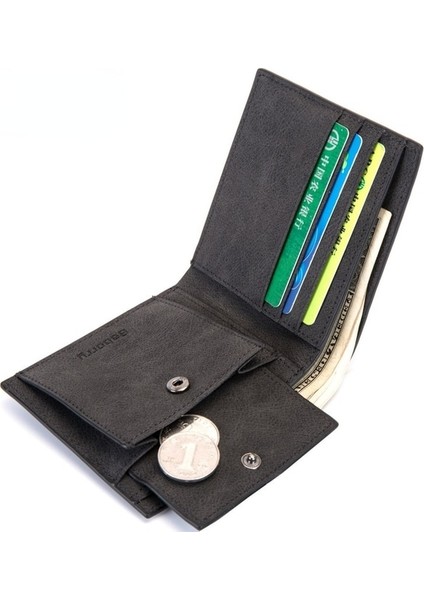 Erkek Cüzdanları Madeni Para Çantalı Erkek Cüzdanı Fermuarlı Küçük Mini Cüzdan (Yurt Dışından)