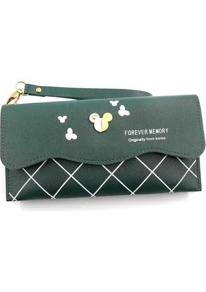 Moda Bayan Uzun Cüzdan Basit Sevimli Bozuk Para Cüzdanı Debriyaj (Yurt Dışından)