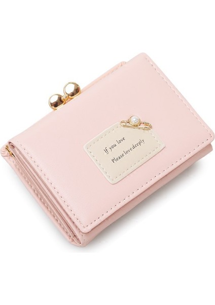 Kadın Cüzdan Kadın Kısa Tasarım Moda Üç Katlı Çanta Basit (Yurt Dışından)